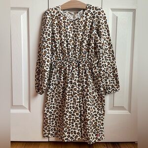 Pink Chicken animal print dress, girls size 10